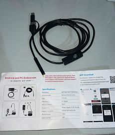 Telecamera endoscopica 7mm 3in1 USB/micro USB/T.C