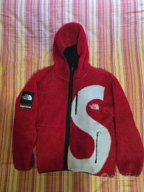 Supreme x The North Face S Logo Fleece Jacket Red