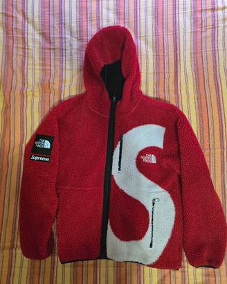 Supreme x The North Face S Logo Fleece Jacket Red