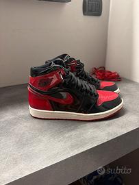 air jordan nere e rosse lucide