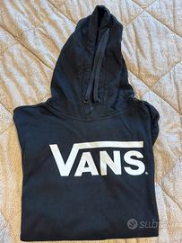 Felpa Nera VANS Con Cappuccio Taglia S