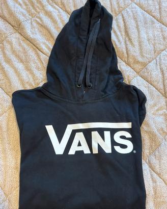 Felpa Nera VANS Con Cappuccio Taglia S