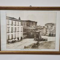 Fotografia antica di Napoli incorniciata 