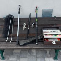 Canne da pesca + accessori