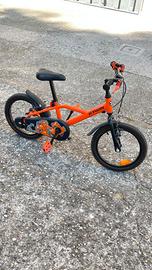 Bici B'TWIN Decathlon 16" Bambino Arancione