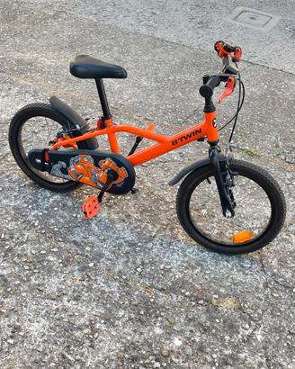 Bici B'TWIN Decathlon 16" Bambino Arancione
