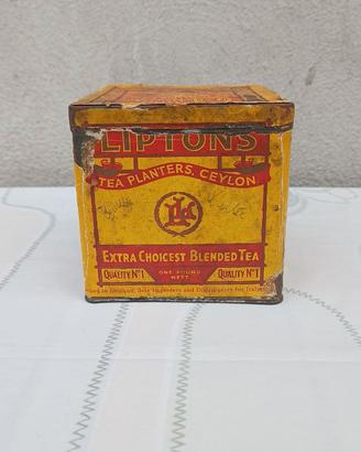 Antica scatola in latta the Liptons