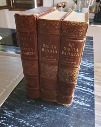 volumi bibbia e divina commedia