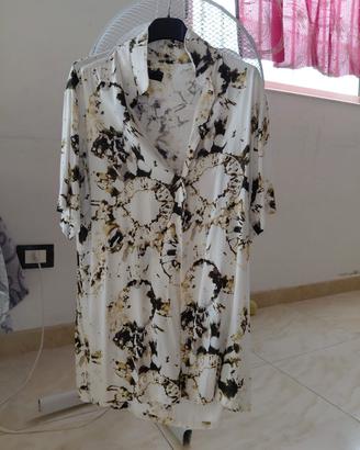 camicia manica corta uomo fantasia marmo taglia M.