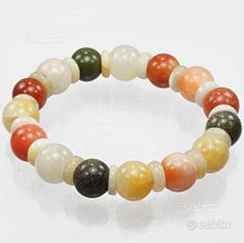 Bracciale in vera giada naturale multicolore