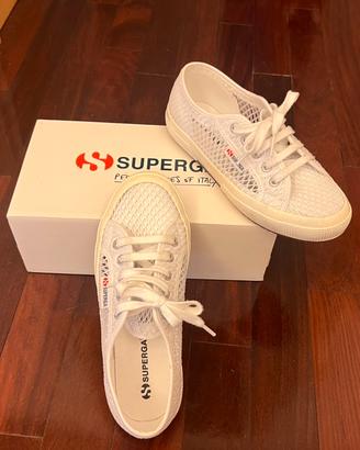Superga 2750 mesh bianche