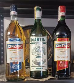 3 BOTTIGLIE VERMOUTH MARTINI E CINZANO ANNI 90