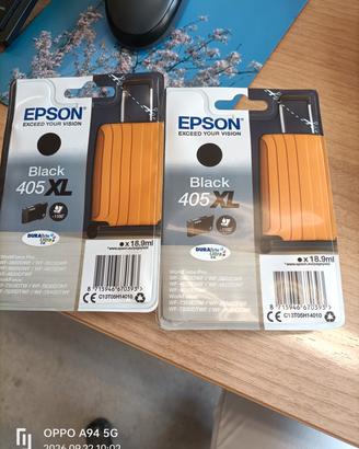 Lotto 2 Cartucce Epson 405XL Nero Originali Nuove