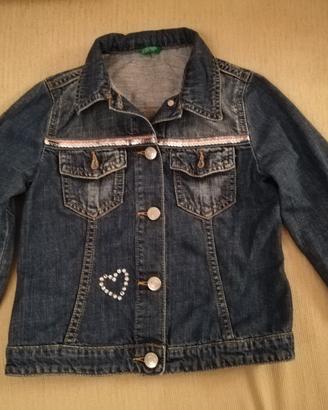 Giubbino bimba in jeans United Colors of Benetton