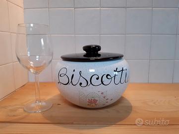 Biscottiera in ceramica Vitali Deruta vintage