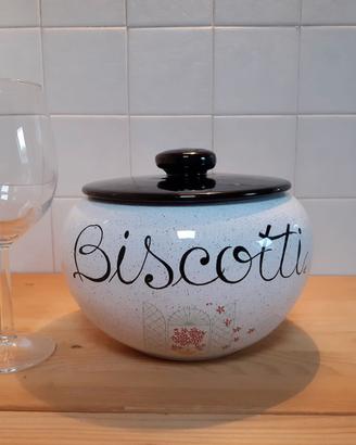 Biscottiera in ceramica Vitali Deruta vintage