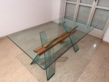 Tavolo Cattellan Italia in cristallo