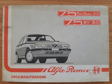 Manuale originale Alfa 75 ts 2.0 - Alfa75 v6 3.0