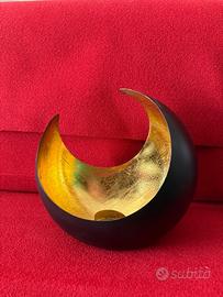 Elegante portacandele mezza luna