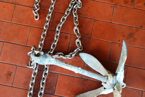 KIT ORMEGGIO BARCA ANCORA 3 MT DI CATENA in INOX