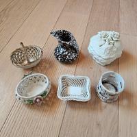 Lotto ciotoline/vasetti  in ceramica vintage