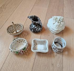 Lotto ciotoline/vasetti  in ceramica vintage