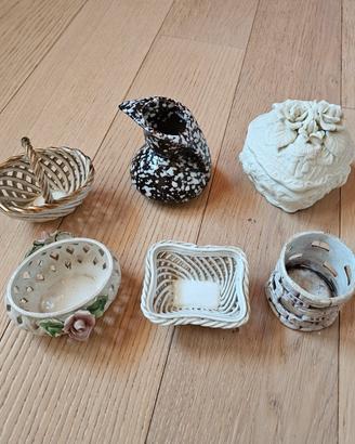 Lotto ciotoline/vasetti  in ceramica vintage