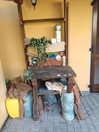 tavolo lavoro esterno rustico 