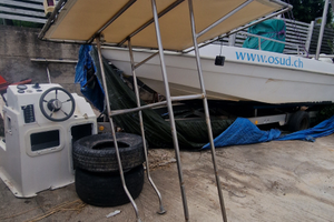 T-TOP in acciaio con telo PVC per barca/gommone