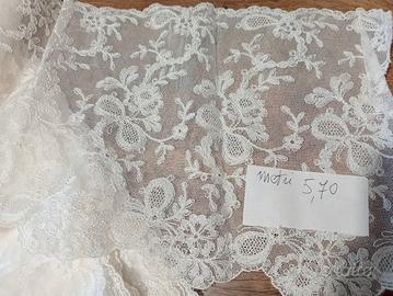 Pizzo floreale puro cotone alta qualità 