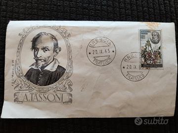 lettera a.tassoni francobollo 1965 