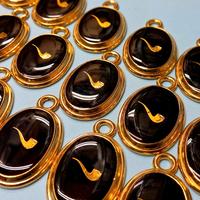 Lotto ciondoli vintage uomo collana cammeo pipa