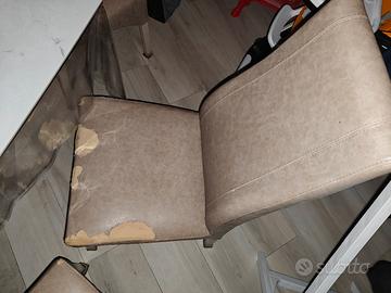 6 Sedie target point da rivestire. Modello Ginevra