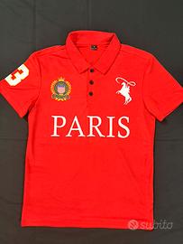 Polo uomo rossa “Paris” maniche corte