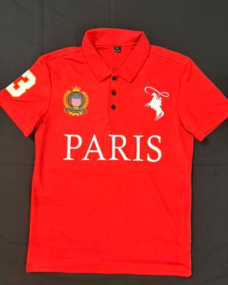 Polo uomo rossa “Paris” maniche corte