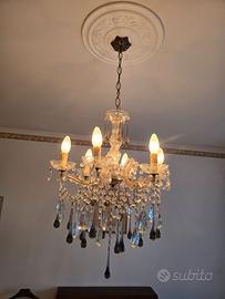 LAMPADARIO CON 6 LUCI IN VETRO DI MURANO