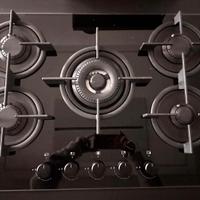 Piano cottura 75cm gas/metan Franke cristallo nero