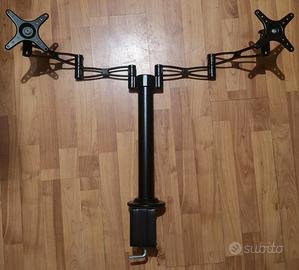 Supporto da scrivania doppio monitor
