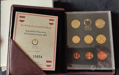 Serie divisionale Austria 2004 proof f. specchio