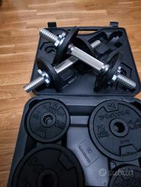 Kit Manubri Ghisa Domyos 20kg con Valigetta