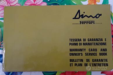 libretto di Garanzia Dino Ferrari 1975