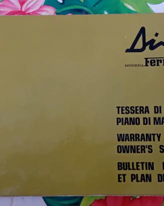 libretto di Garanzia Dino Ferrari 1975
