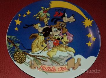 C.erco piatto di natale Topolino disney 1984
