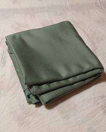 stoffa verde raso cotone nuova