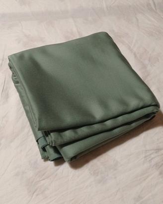 stoffa verde raso cotone nuova