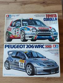 Tamiya Kit Peugeot 206 e Toyota Corolla WRC 1/24