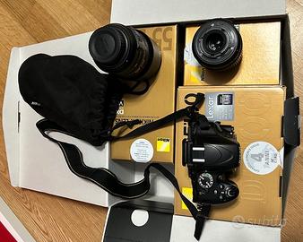 Fotocamera Reflex Nicon D5100 con obiettivi