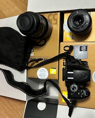 Fotocamera Reflex Nicon D5100 con obiettivi