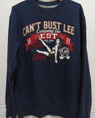 Felpa Maglione T-Shirt Lee Taglia M Blu