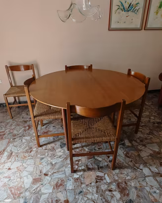 tavolo teak con sedie 